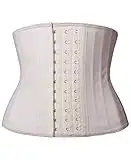 YIANNA Corsetto Donna Stringivita Latex Corto Torso Bustino Modellante Pancera Contenitiva Waist Trainer Corset Corpetto Post Parto Cintura Beige Size L 110299