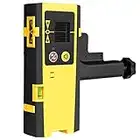 Firecore FD20 Laser Detector for Laser Level, Digital Laser Receiver Used with Pulsing Line Lasers Up to 165ft, Three-Sided LED Displays to Detect Green Laser Beams, Rod Clamp Included — FD20