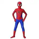 GUOHANG Bambini Supereroe Spiderman Costume Cosplay Unisex Halloween Costumi di Spiderman per Childs Childrens And Adults Spider Man Tuit Tuta 3D Stampato Lycra Spandex Bodysuit,A,120~130cm