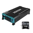 Renogy 2000W 240V Off-Grid Pure-Sine Wave Battery Inverter & UPS Function 2000 Watt Solar Power Battery Converter 12VDC to 230VAC ETL Listed w/Cables