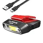 klarus HC3 Clip Rechargeable LED phare rotatif casquette à bille visière lumière mains libres avec lumière rouge pour la pêche en cours d'exécution Camping lecture travail