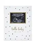 Pearhead First 5 Years Baby Memory Book with Sonogram Photo Insert, Black and Gold Polka Dot, Baby Keepsake Memory Book, Hello Baby Babybook 1 Count (Pack of 1)