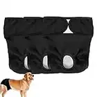 Hundewindeln Pannolini Cane Lavabili pannolini per cani femmina Mutande Igieniche Animali, Altamente Assorbenti, Slip Igienici Riutilizzabili per Animali (nero, 2XL)