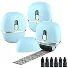 Lomil Wide Identity Theft Protection Roller Stamp Set 3 Pack - Privacy Confidential for ID Blockout with 6 Refills Address Blocker(Blue)