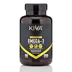 Kiva Omega-3 Fish Oil - Triple Strength, Superior Triglyceride Form, NON-GMO, Heavy Metal and PCBs Tested with No Fishy Burps, (180 Softgels)