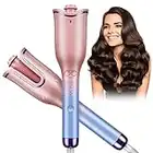 MOERAE Rizador de Pelo Automatico, Tenacillas Pelo Iones Negativos, Ondulador de Pelo No Enreder Calenta Rápido, 4 Temperatura Ajustable para Todo Tipo de Cabello