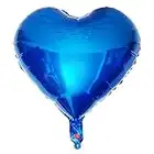 10Pcs Blue Foil Heart Shaped Balloons 18 Inch Heart Mylar Balloons For Baby Shower Wedding Valentine Decorations Love Balloons Party Decorations