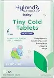 Hyland’s Naturals Baby Tiny Cold Tablets, Nighttime, Infant and Baby Cold Medicine, Decongestant, Runny Nose, Cough, & Occassional Sleeplessness Relief Due to Colds, 125 Quick-Dissolving Tablets