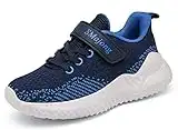 SMajong Sneaker per Bambini Scarpe Sportive Ragazzi Ragazze Scarpe da Corsa Ginnastica Respirabile Leggera Scarpe da Passeggiata, Blue 32 EU