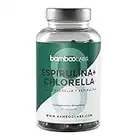 Bamboo Labs - Espirulina y Chlorella 90 Capsulas, 1800mg por Dosis Diaria, Comprimidos Veganos de Alga Spirulina + Clorella, Refuerzo del Sistema Inmunitario, Recuperación Muscular y Efecto Saciante