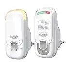 Hubble Connected Listen Glow Baby Monitor Audio, Connettività wireless DECT a lungo raggio, luce notturna, controllo del volume e microfono ad alta sensibilità