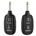 LEKATO Guitar Wireless System Rechargeable Wireless Guitar Transmitter Receiver Digital Guitar System Wireless Guitar Bass Jack Lead Cordless for Guitars Bass Violin