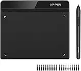 XPPen StarG640 Graphics Drawing Tablet - 6 x 4 Inch Digital Drawing Pad with Passive Pen for Online Education and Remote Working, Compat with Windows/Mac/Chromebook for Beginner (Rev-B, 20 Pen Nibs)