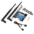 Tarjeta inalámbrica PCI Express, Tarjetas de Interfaz de Red Bluetooth 433Mbps de Banda Dual 2.4G / 5G WiFi para máquinas publicitarias/PC/Escritorio