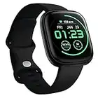 montre intelligente, montée intelligente à écran tactile de 1,4 ”pour iPhone Android, tracker de fitness imperméable IP68 avec rythme cardiaque et moniteur de sommeil Montres intelligentes pour hommes