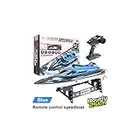 Remote Control Boat for Pools and Lakes,Fast Rc Boat for Adults & Kids,2.4 Ghz,High Speed,25 Km / H,180-Degree Auto-Flip Recovery(150 M, 12 To 15 Min) for Outdoor Adventure Birthday Gift