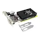 QTHREE GeForce GT 210 Scheda Video, 1GB DDR3 64-bit, HDMI DVI VGA, Low Profile, Scheda Grafica per PC, PCI Express x16, DirectX 10