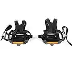 BGY 1Pair Vélo Pédales avec Clips Et Sangles, Hybride Pédale pour Spin Vélo, Exercice Vélo, Extérieur Vélos, VTT - As Image Spectacle, 1 Pair