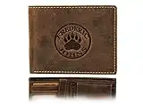 Frédéric&Johns ® - Portefeuille Homme Cuir - Portefeuille Vintage - Portefeuille Cuir - Cuir véritable - Portefeuille RFID - 10 Cartes, Monnaie, Billets - idée Cadeau - modèle Earth (Marron 1)