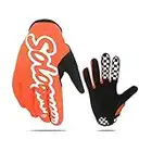 SOLO QUEEN Handschuhe für SIM Racing | Karting | ATV | alle Lenkrad Games | Kunstleder (Orange,XL)