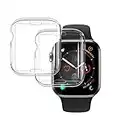 2 Pezzi Cover Compatibile con Apple Watch Series 4 5 6 SE 44mm Cover Morbide, Custodia Proteggi Schermo Trasparente TPU, Protettiva Case per iWatch Series 4 5 6 SE 44mm