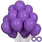 100pcs Light Purple Balloons, 12 inch Purple Latex Party Balloons Helium Quality for Party Decoration Like Birthday Party, Baby Shower,Wedding, Halloween or Christmas Party (with Purple Ribbon)…