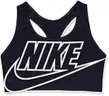 NIKE Women's T-shirt Sports Bra, Black/(White), L