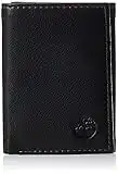 Timberland mens Exclusive Blix Fine Leather Trifold Wallet, Black, One Size US