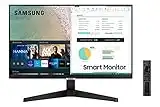 SAMSUNG M5 Series 24-Inch FHD 1080p Smart Monitor & Streaming TV (Tuner-Free), Netflix, HBO, Prime Video, & More, Apple Airplay, Built-in Speakers, Remote Included (LS24AM506NNXZA)