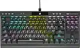 Corsair K70 RGB TKL CHAMPION SERIES Tenkeyless Mechanical Gaming Keyboard (CHERRY MX Silent Keyswitches: Linear and Quiet , PBT Double-Shot Keycaps, Per-Key RGB LED Backlighting) QWERTY NA, Black