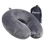 life hall Travel Pillow - Memory Foam Neck Pillow Support Pillow,Luxury Compact & Lightweight Quick Pack for Camping,Sleeping Rest Cushion (Gray)