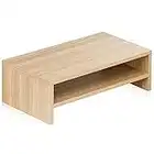 FITUEYES Réhausseur d'Écran en Bois,Support de Moniteur,Support d'Ordinateur Portable,PC,TV,pour Le Bureau et la Maison,42,5x23,5x14cm,Couleur Chêne