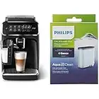 Philips 3200 Series Fully Automatic Espresso Machine wotj LatteGo, EP3241/54, Black and AquaClean Filter Single Unit, CA6903/10, white