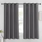 NICETOWN Blackout Window Curtain for Bedroom - (Grey Color) Home Decoration Thermal Insulated Room Darkening Drape/Drapery, W52 x L63 Inch, 8 Grommets/Rings Top, 1 Panel