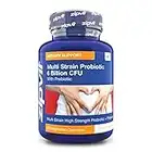 Probiotic 6 Billion Multi-Strain Live Bio Cultures Complex with Prebiotic, 60 Vegetarian Capsules. 100 Billion CFU Source Powder.