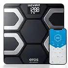 INEVIFIT EROS Bluetooth Body Fat Scale Smart BMI Highly Accurate Digital Bathroom Body Composition Analyzer with Wireless Smartphone APP 400 lbs 11.8 x 11.8 inch