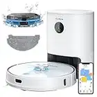 HONITURE Robot Aspirateur Laveur avec Station de Vidange Automatique, Q6 Pro Aspirateur Robot Laser 3500pa, WiFi/APP/Alexa Contrôle, Cartographie 5-étages, Idéal pour Poils d'animaux, Tapis, Sols