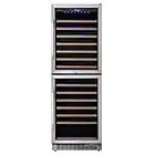 EdgeStar 141 Bottle 24" Built In Dual Zone Double Door Wine Cooler