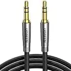 UGREEN 3.5mm Audio Cable Aux Headphone Lead Braided Stereo Mini Jack Male to Male Auxiliary TRS Cord Compatible with Earphone Car Speaker Amp Soundbar TV PC Laptop iPod MP3 Player iPad iPhone(1M)