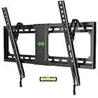 USX MOUNT TV Wall Mount for Most 37-82 inch TVs, Tilting TV Mount Low Profile Wall Mount TV Bracket with Max VESA 600x400mm, Loading Capacity 132lbs, up to 24 inch Stud XTL090-15