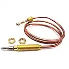 MENSI Thermocouple de gaz Universel de 600mm Utilisé sur Le Gril de BBQ ou Le réchauffeur de Fosse de feu M8x1 Embout d'extrémité et extrémité de tête