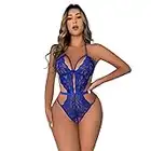 KELITCH Ropa Interior Para Mujeres Liguero Floral Encaje Para Dormir One Pieces Teddy Bodysuit Lace Erotic Ropa Interior