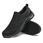 DXINZHI Men's Breathable Non Slip Food Service Work Shoes-Professional Oil Water Resistant Chef Shoes ，Suitable for Walking and Casual, Black, 10.5