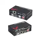 AV Access Extensor KVM 4K sobre TCP/IP Ethernet Hasta 120 m (390 pies), UHD 4K@30Hz 1080P@120Hz, 16 Juegos de Interruptores DIP, Función EDID, 3 Puertos USB 2.0, a Través de Cable Cat5e/6