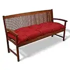 Beautissu Coussin Banc Jardin Flair BK - Coussin Exterieur Jardin pour terrasse, Balcon - Coussin balancelle, Banquette - 120x50x10cm - Rouge