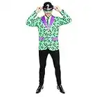 Amscan 9907661 Mens Official Warner Bros DC Comics Licensed The Riddler Fancy Dress Costume (Medium), Green