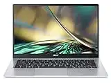 Acer Swift 1 (SF114-34-P3WR) Ultrabook / Laptop | 14" FHD Display | Intel Pentium N6000 | 8 GB RAM | 256 GB SSD | UHD Graphics | Windows 11 | QWERTZ Tastatur beleuchtet | silber