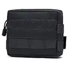 TRIWONDER Poche Molle Tactique Pochette EDC Sacoche Ceinture Militaire Multifonctionnel pour Randonnée Voyage Sport en Plein Air (A - Noir)