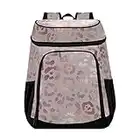 Rosa Gold Leopard Cooler Zaino a tenuta stagna Zaino Cooler Isolato Pranzo Cooler Bag 30 Lattine di Campeggio Raffreddatori per Spiaggia Campeggio Escur