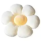 WYIKE Flower-Shaped Cute Pillow, Flower Cushion, Reading Pillow and Leisure and Comfortable Pillow, Car Cushion (Beige/Yellow, 40cm*40cm)